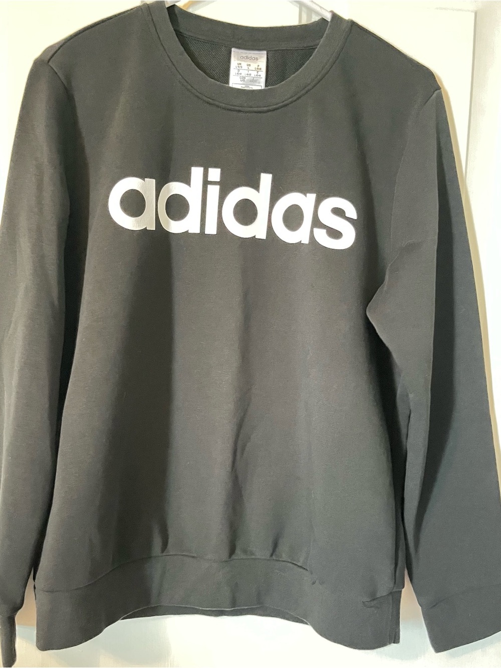 adidas Black Sweatshirt with White Logo